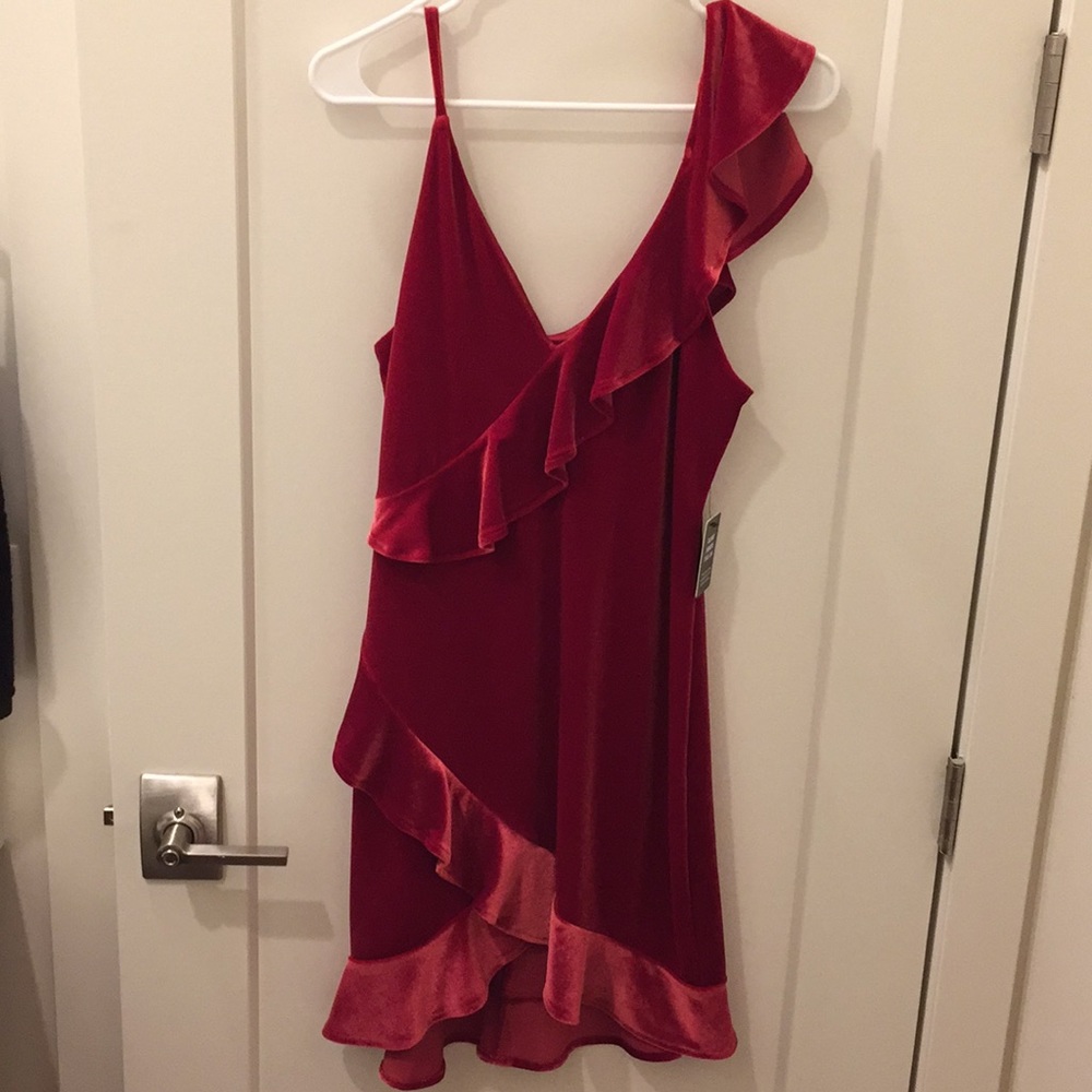 Red outing dress